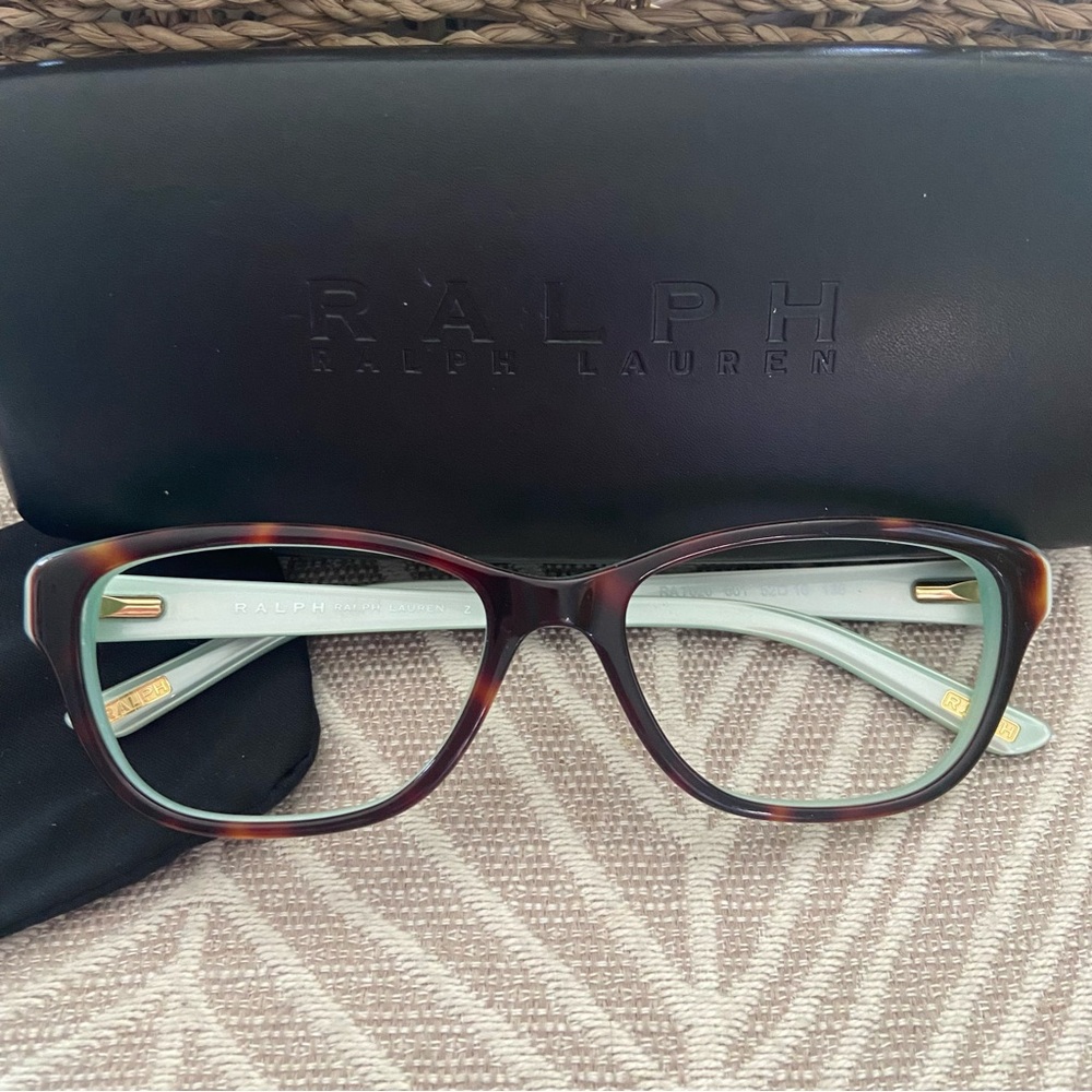 Ralph by Ralph Lauren Dark Tortoise & Light Blue Prescription Eyegla…